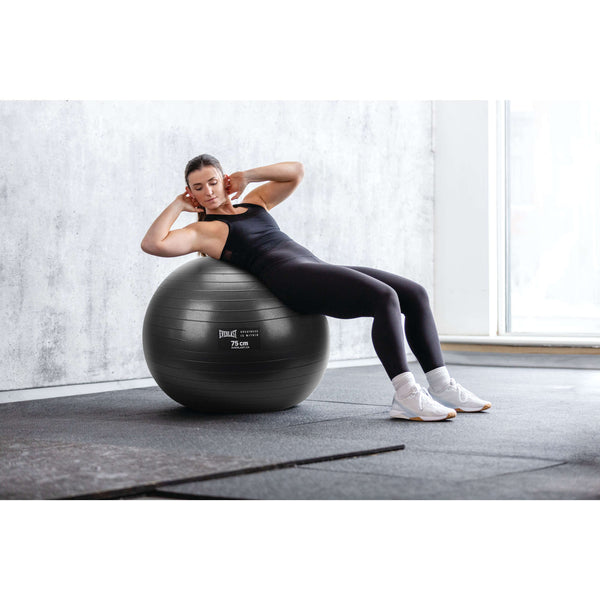 Everlast 75Cm Anti-Burst Stability Ball W/3Lb Sand Weight Black