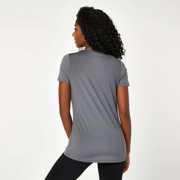 Everlast Women's V-Neck Mesh Tee Grey